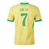 Camiseta Brasil Vinicius Junior #7 Primera Equipación Replica Copa America 2024 mangas cortas